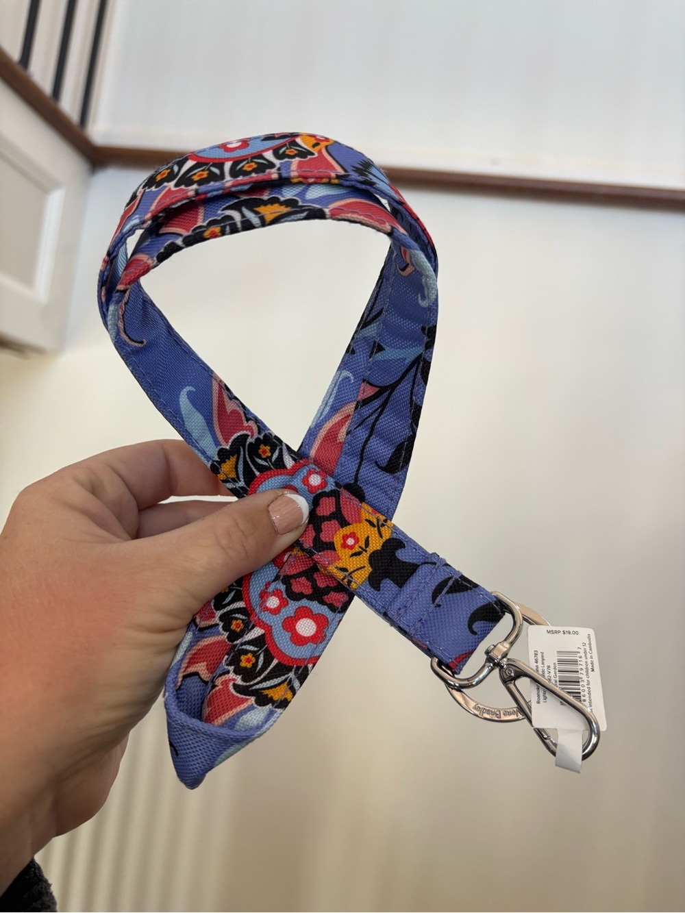 Vera Bradley Wide Lanyard Mural Garden Floral Accessories Women’s Girls NWT